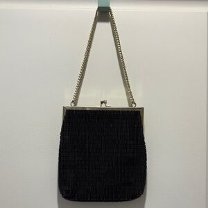 Vintage Black and Gold Chain Clutch